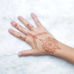 Camellia Henna Tattoo Stencil